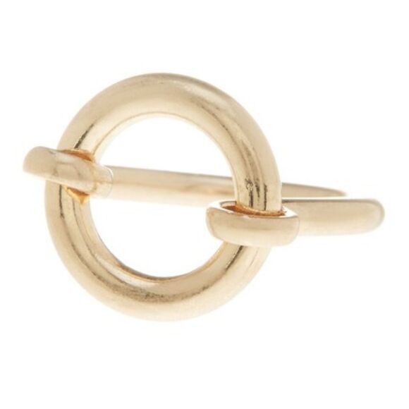 Nordstrom Melrose and market Open end Ring Sz 8 NWT 45 Antique GOLD - Picture 2 of 6